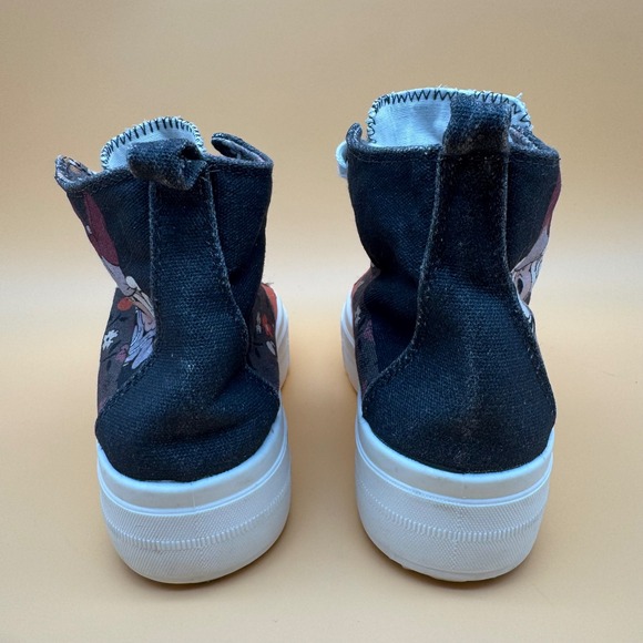 Disney Minnie Mouse High Top Canvas Sneakers Kids Size 2 Cute Cartoon Shoes - Picture 6 of 8